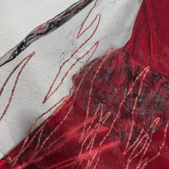 Spirit Girl's Dark Devil Halloween Costume Firey Red Dress & Cape Child Size XL - Picture 6 of 10